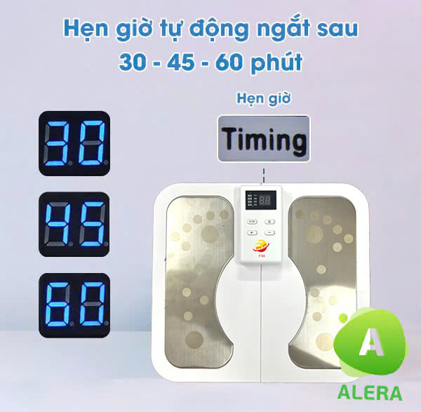 Thời gian sử dụng được cài đặt mặc định 30-45-60 phút